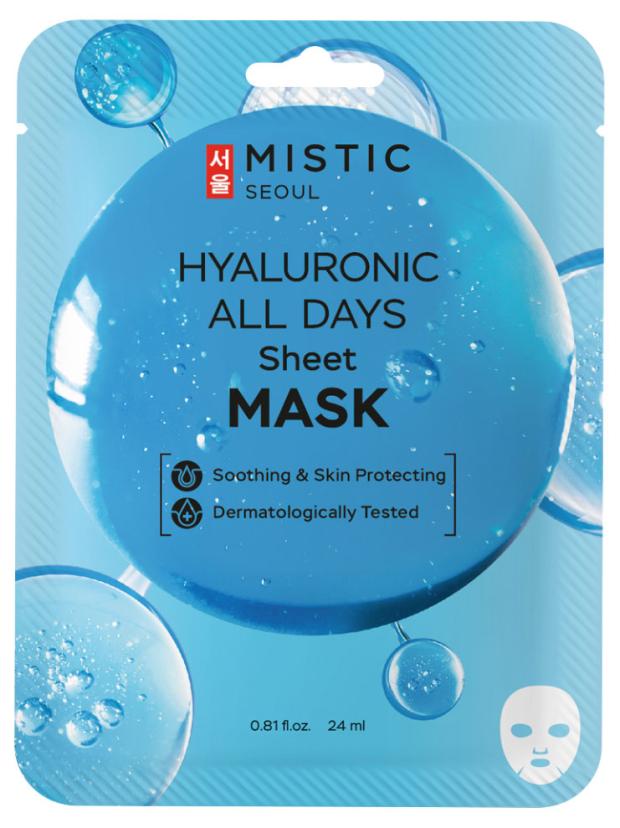 

Маска тканевая для лица MISTIC ALL DAYS с гиалуроновой кислотой, 24 мл