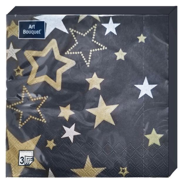 

Салфетки одноразовые бумажные трехслойные Новый Год 33х33 см, 20 шт