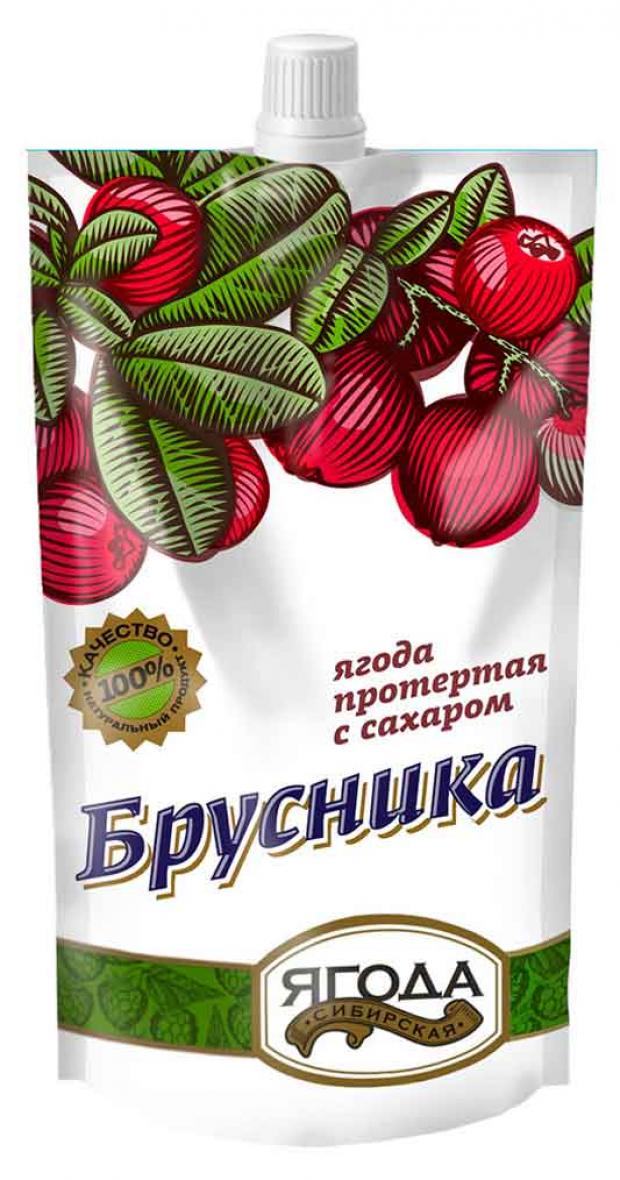 

Брусника протёртая «Сибирская Ягода» с сахаром, 280 г
