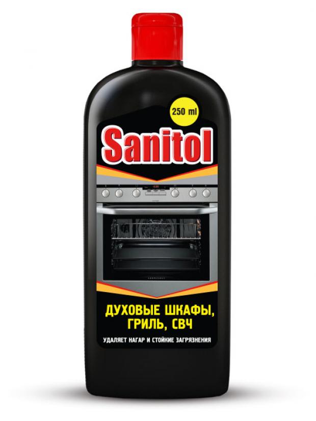 Средство для чистки духовых шкафов, свч, грилей Sanitol, 250 мл антижир sanitol средство для чистки духовых шкафов свч грилей