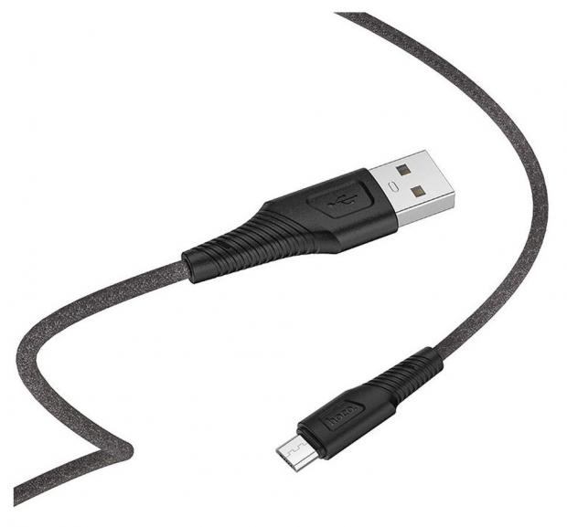 

USB кабель Hoco X58 MicroUSB черный, 1 м