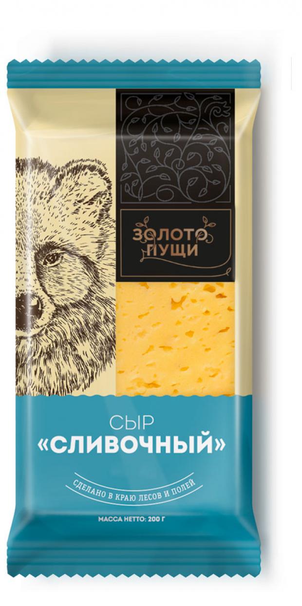 Сыр полутвердый Золото Пущи Сливочный 50% БЗМЖ, 200 г