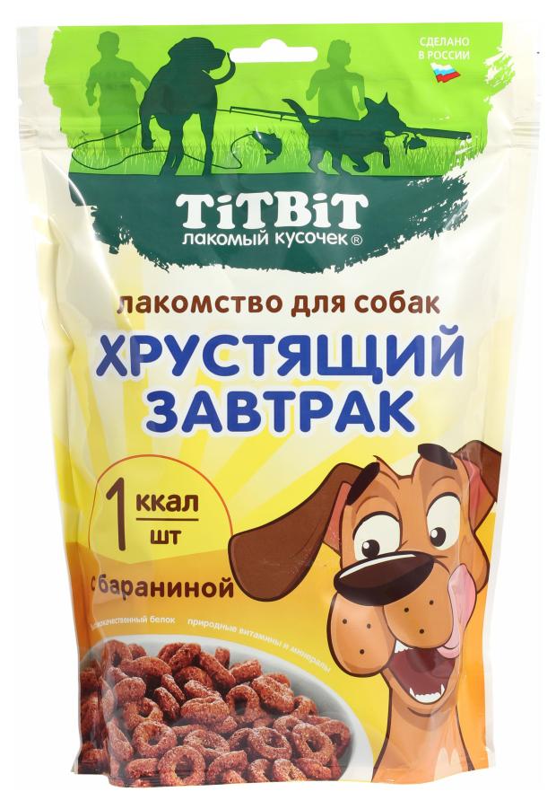 

Лакомство для собак TITBIT Хрустящий завтрак с бараниной, 350 г