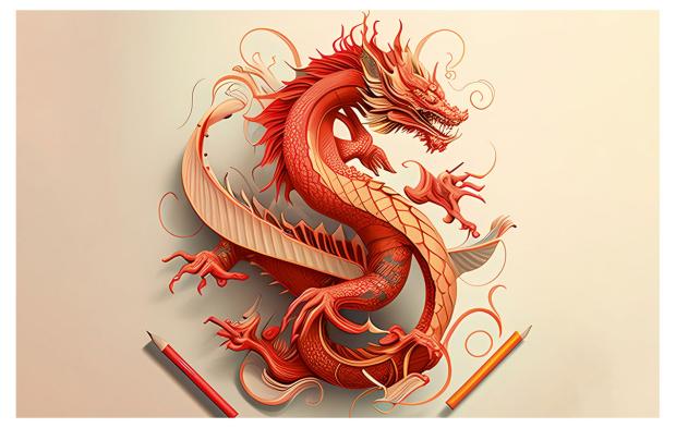 

Салфетка сервировочная Иллюзия Дракон, 26х41 см