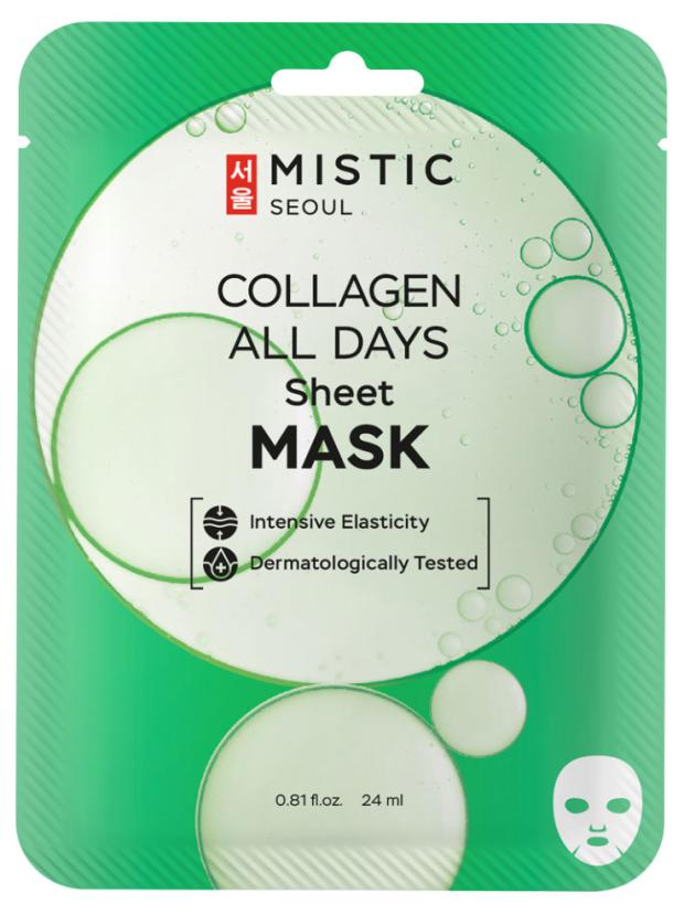 

Маска тканевая для лица MISTIC ALL DAYS с коллагеном, 24 мл