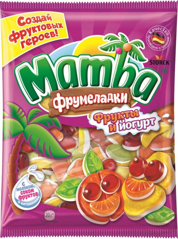 

Мармелад Mamba Фрумеладки фрукты и йогурт, 140 г