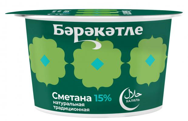 Сметана Бэрэкэтле 15%, 180 г