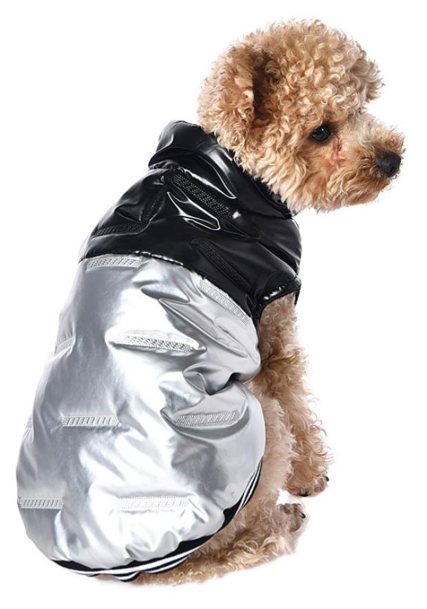 

Попона для собак утепленная Triol Be Trendy Звезда диско серебристо-черная, размер M