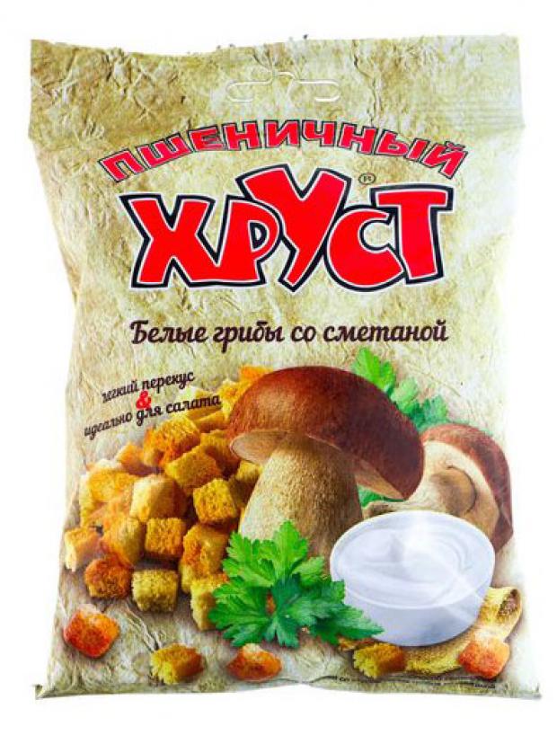 Сухарики Хруст белые грибы со сметаной, 60 г