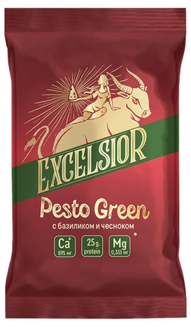 Сыр Excelsior Pesto Green c базиликом и чесноком 45% БЗМЖ, 180 г