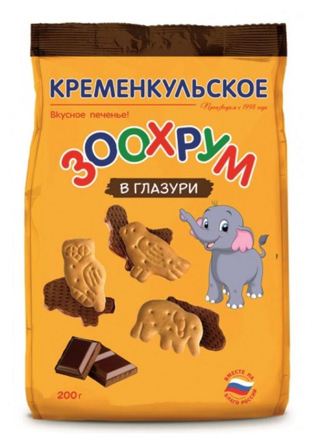 печенье milka с молочной начинкой и какао частично покрытое белой шоколадной глазурью 150 г Печенье Кременкульское Зоохрум в глазури, 200 г