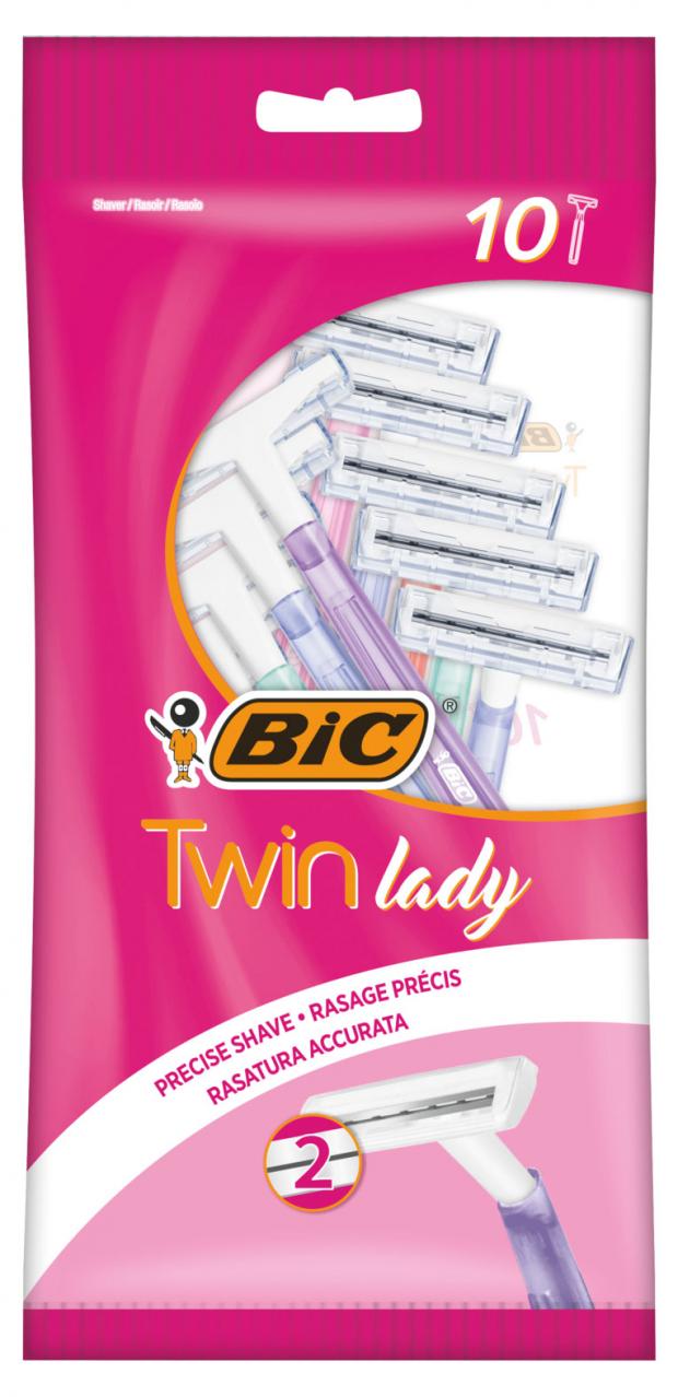 bic станок для бритья bic twin lady 5 шт Бритва женская BIC Twin Lady, 10 шт