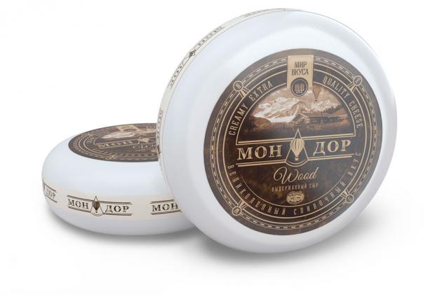 Сыр полутвердый Мир вкуса Мондор Wood 50% БЗМЖ, вес