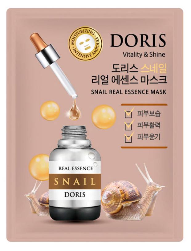 

Маска тканевая для лица Jigott Doris Snail с экстрактом улитки, 25 мл