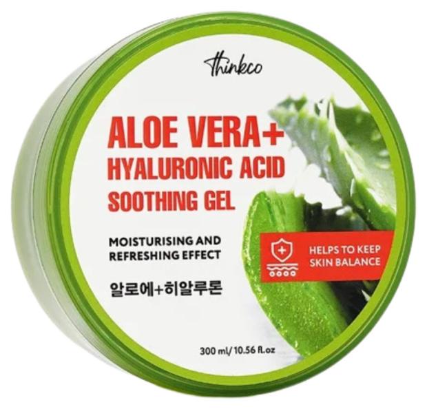 Гель для лица и тела Thinkco aloe vera hyaluronic acid г универсальный алоэ, 300 мл гель с гиалуроновой кислотой и экстрактом алоэ thinkco aloe vera hyaluronic acid soothing gel 300 мл