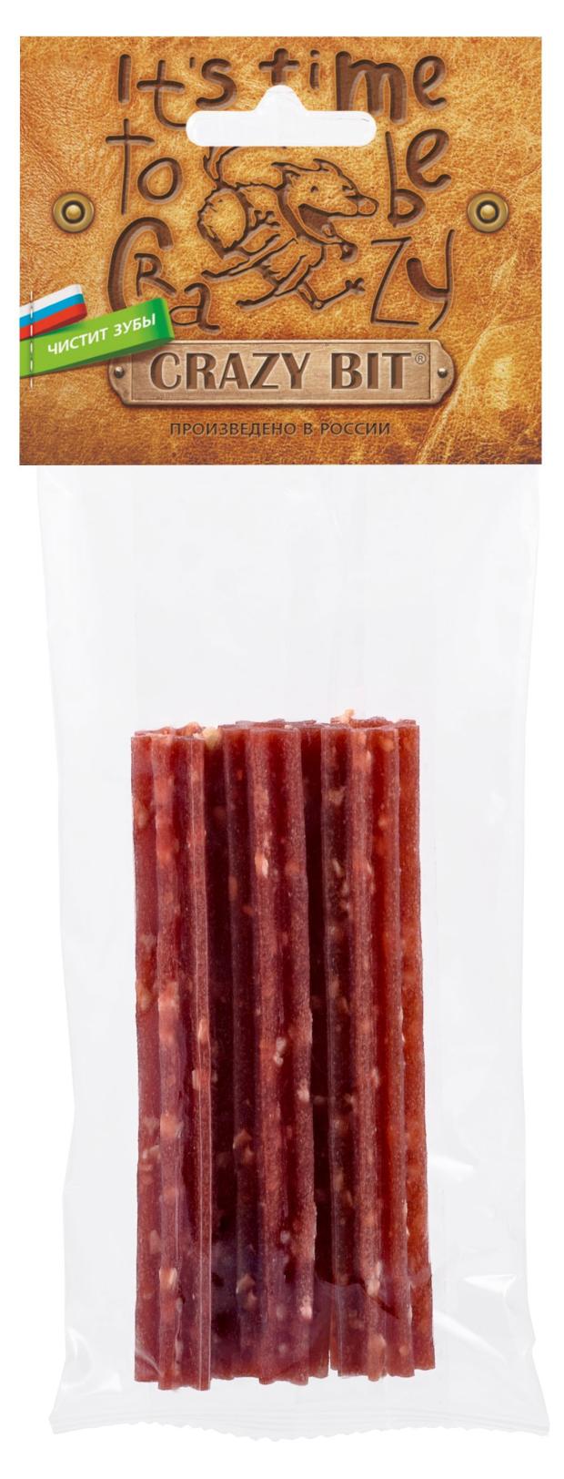 Лакомство для собак CRAZY BIT мясные трубочки с уткой, 60 г