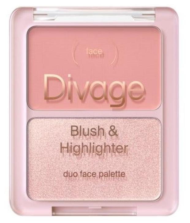 

Палетка для лица Divage Blush&Highlighter Duo Тон 02, 8 г