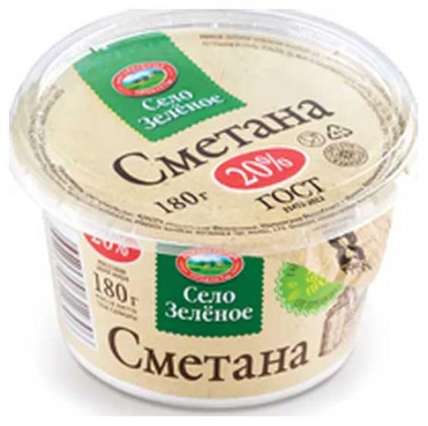 Сметана Село Зеленое 20 %, 180 г