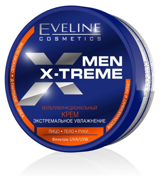 цена Крем для лица рук и тела Eveline Cosmetics Men x-treme мультифункциональный экстремальное увлажнение, 200 мл