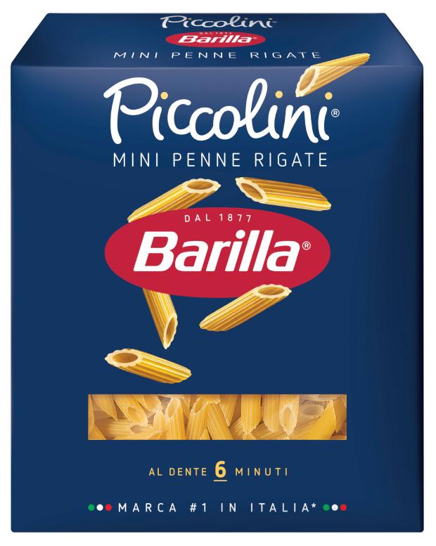 Перья Barilla Piccolini Mini Penne Rigate n.66 из твердых сортов пшеницы, 450 г