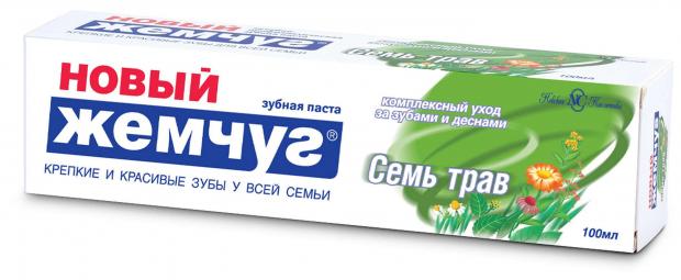 Зубная паста Новый жемчуг семь трав, 100 мл