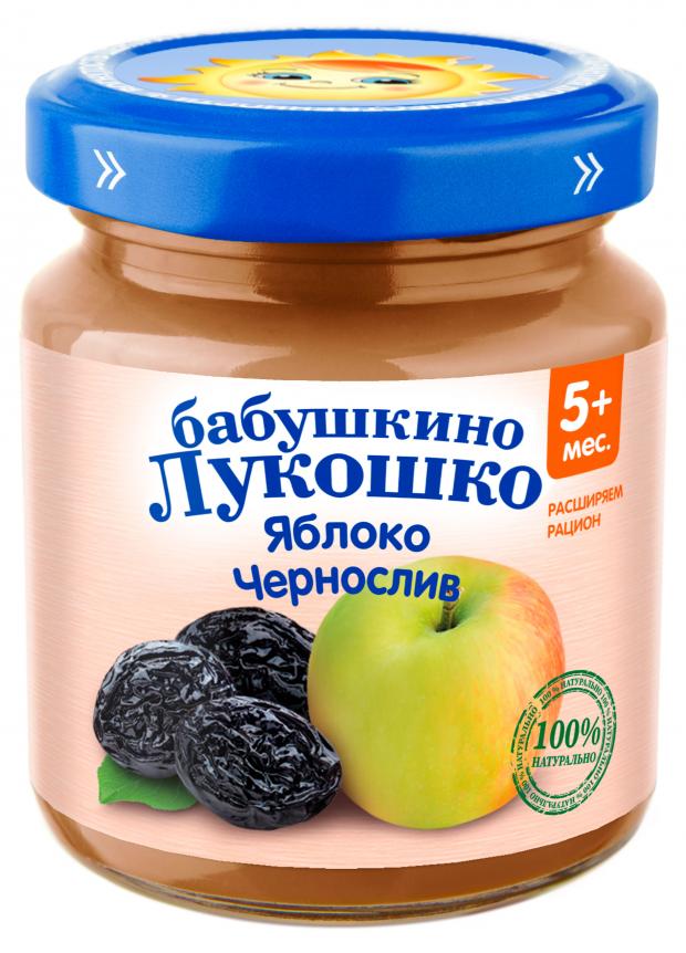 Пюре Бабушкино Лукошко Яблоко-чернослив, 100 г