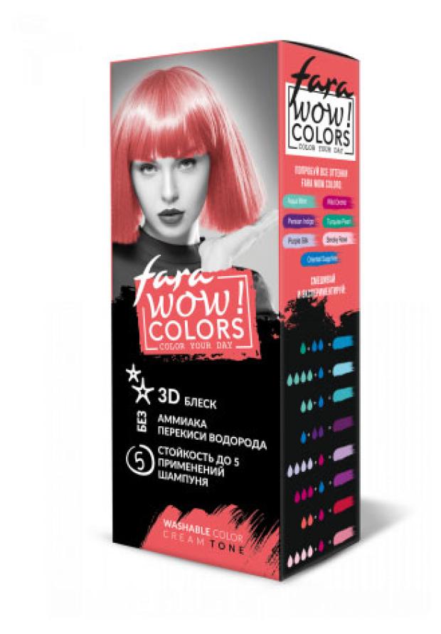 Крем оттеночный Fara Wow Colors смываемый Pink Flamingo, 80 мл