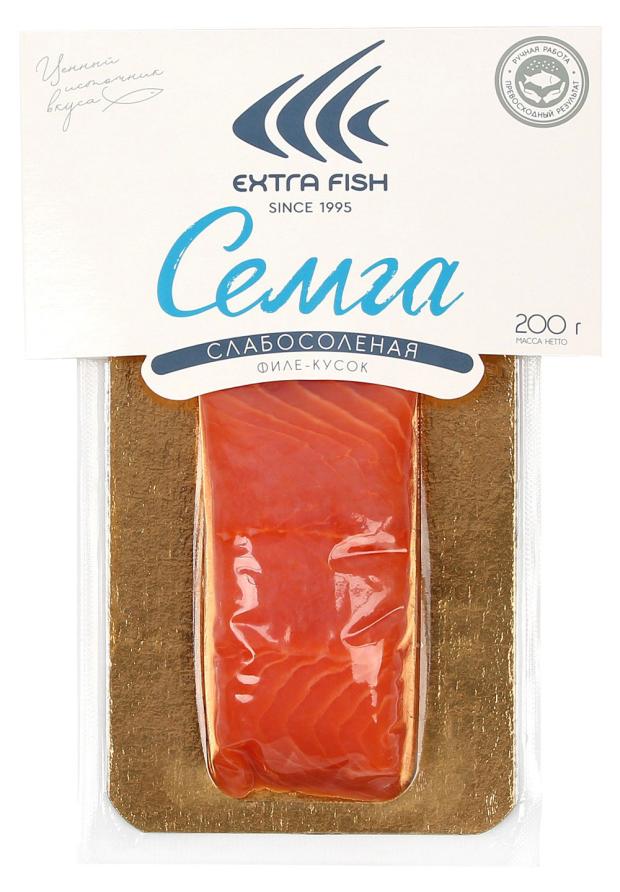 

Семга слабосоленая Экстра Фиш филе-кусок, 200 г