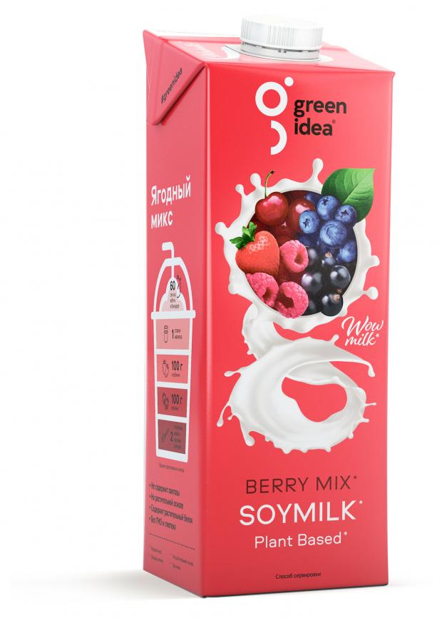 

Напиток соевый Green Idea ягодный микс с соком, 1 л