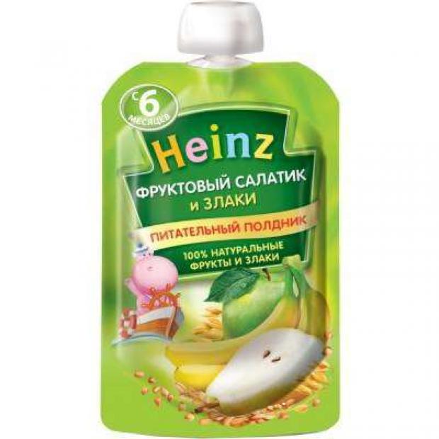

Пюре Heinz Фруктовый салат и злаки с 6 мес, 90 г