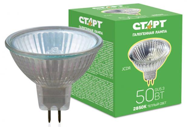 Лампа галогенная СТАРТ 50W GU5,3 JCDR 220V лампа галогенная старт 40w g9 220v