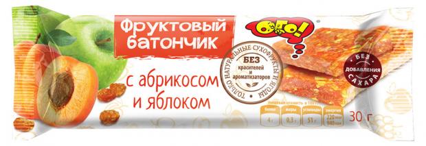 

Батончик фруктовый «ОГО!» абрикос и яблоко, 30 г