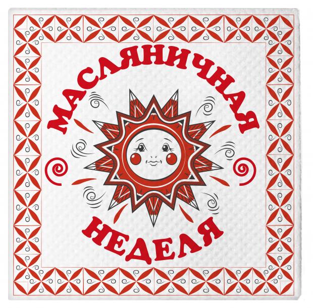 

Салфетки 3-х слойные 20 листов масленица, 33х33 см