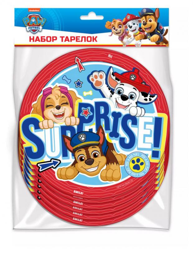 

Набор одноразовых тарелок Nd play Щенячий патруль бумага 18 см, 6 шт