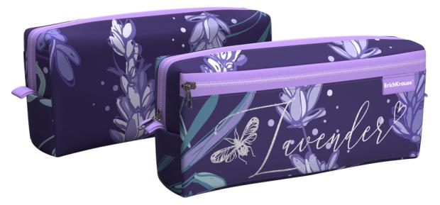 

Пенал ErichKrause Lavender квадро с двумя отделениями, 210x100x50 мм
