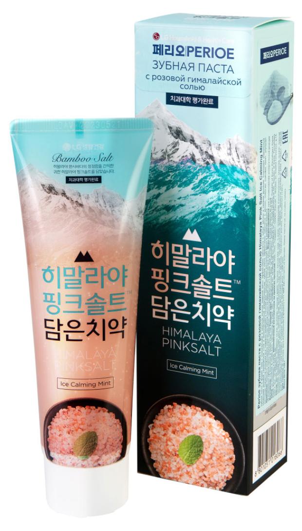 Зубная паста Perioe Himalaya Pink Salt Ice Calming Mint с розовой гималайской солью, 100 г