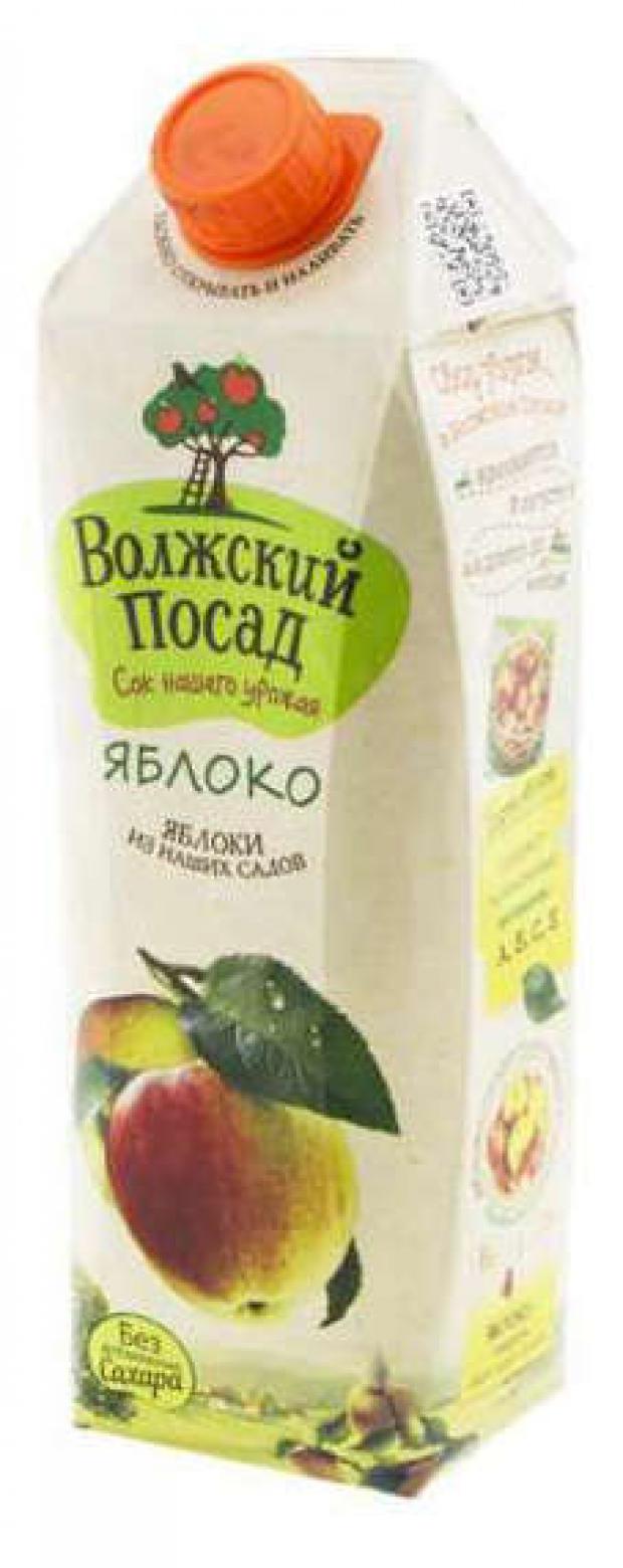 Сок яблочный Волжский Посад, 1 л