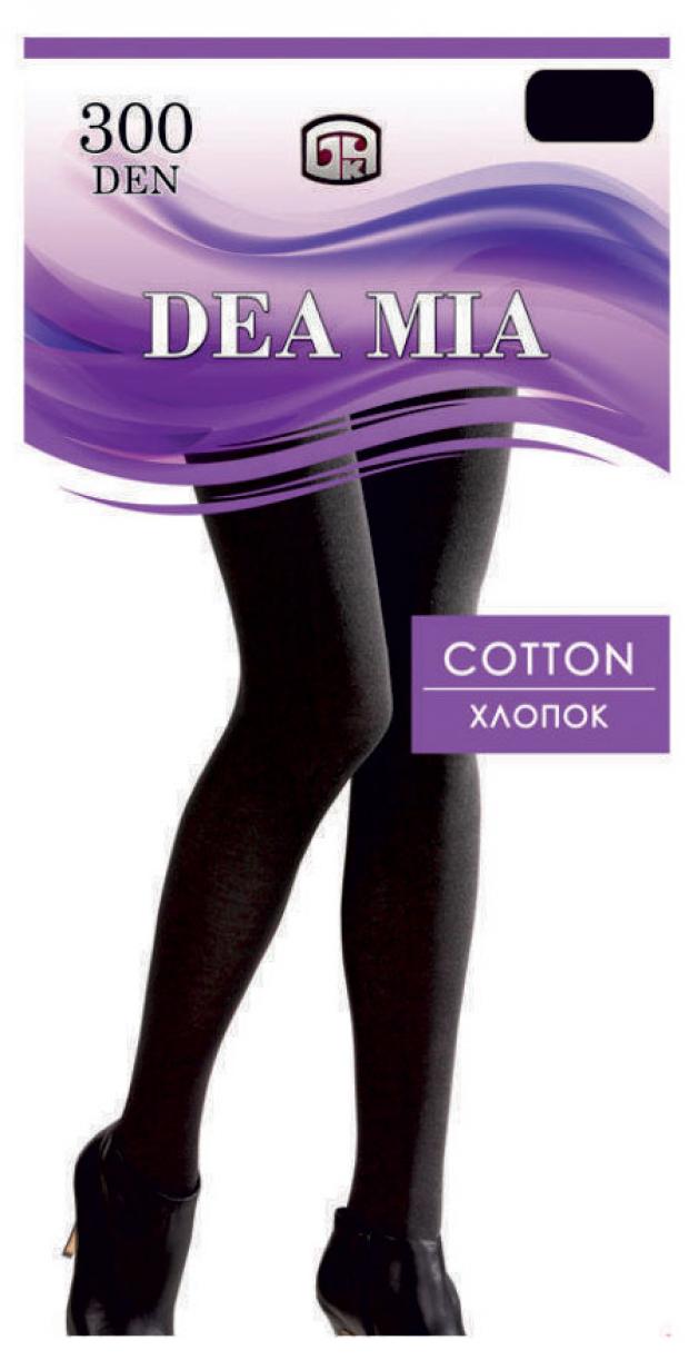 Колготки женские Брестские DEA MIA Cotton 300 nero, р. 4