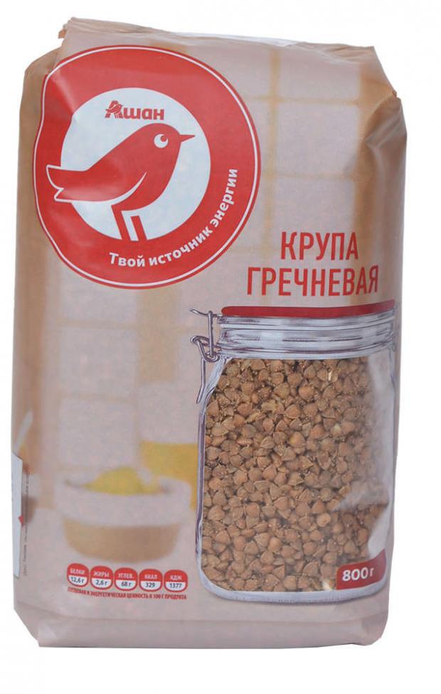Крупа гречневая АШАН Красная птица ядрица, 800 г