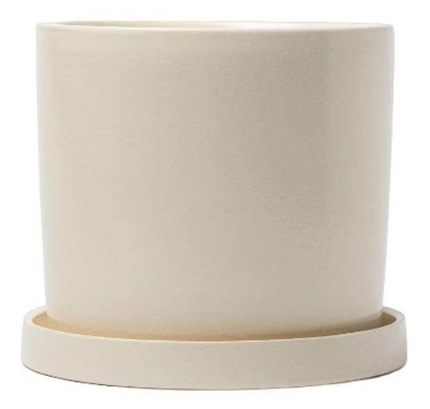 Горшок для цветов Котовский Фаянс Лидер 1 белый глянец, 5 л