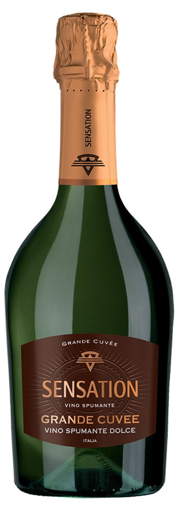 Игристое вино Sensation Grande Cuvee белое полусладкое Италия, 0,75 л вино domaines arnaud cuvee finesse красное полусладкое франция 0 75 л