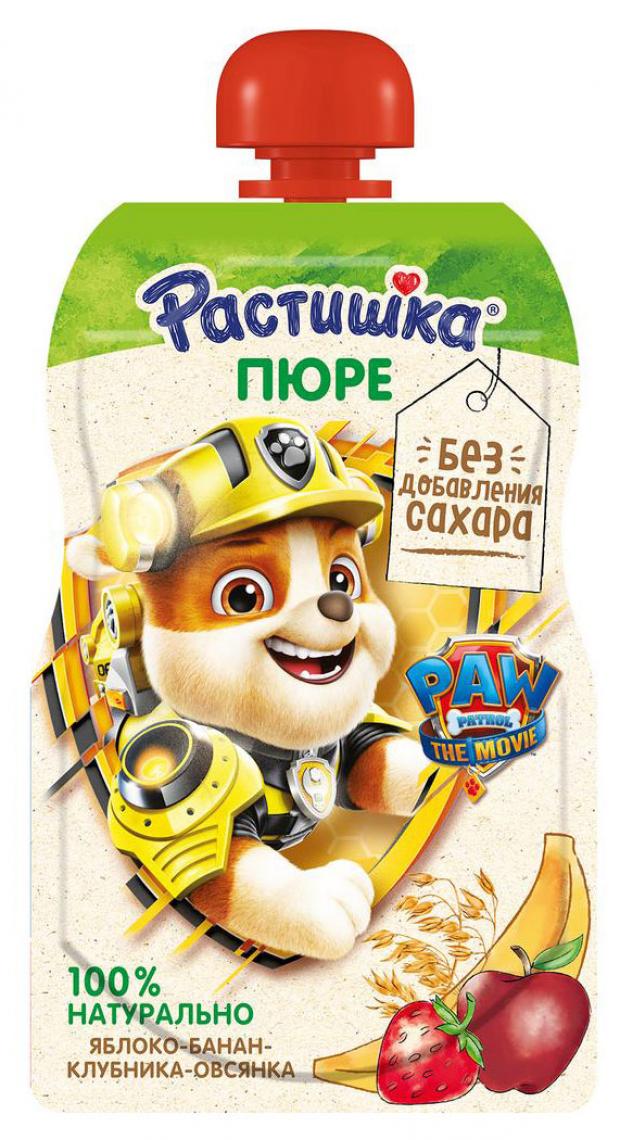 

Фруктовое пюре Растишка с яблоком, бананом, клубникой и овсянкой с 6 мес., 85 г