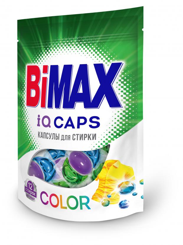 

Капсулы для стирки BiMax Color IQ Caps, 12 шт
