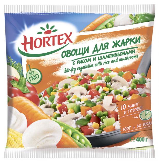 Овощи для жарки Hortex с рисом и шампиньонами замороженные, 400 г шампиньоны hortex резаные замороженные 400 г