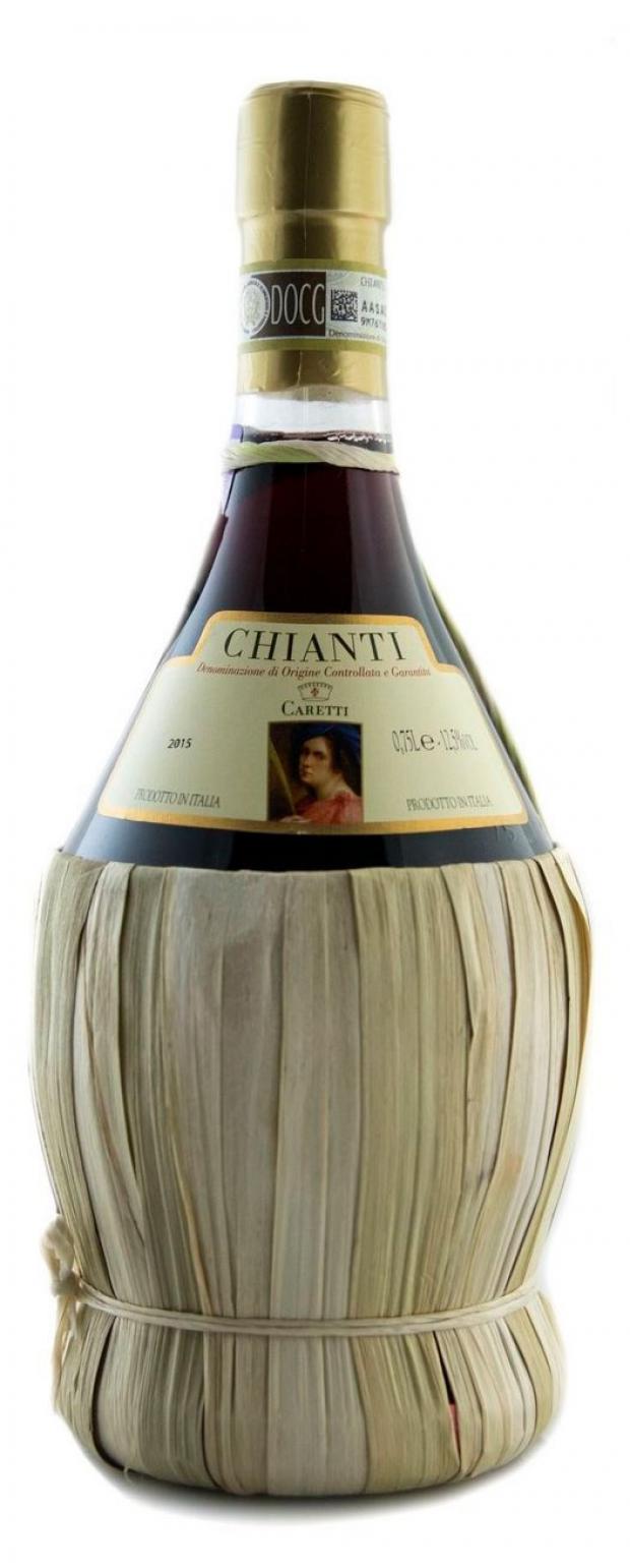 Вино Chianti Fiasco Caretti красное сухое Италия, 0,75 л