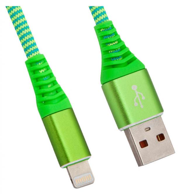 USB кабель Liberty Project для Apple 8 pin Носки зеленый