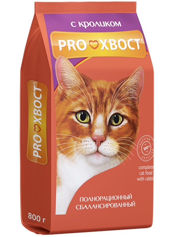 

Сухой корм для кошек ProХвост кролик, 800 г
