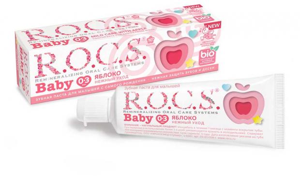 Зубная паста для малышей R.O.C.S. Baby Нежный уход Яблоко, 45 г