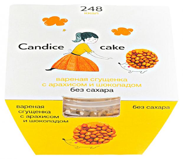 Десерт Candice Cake Вареная сгущенка с арахисом и шоколадом без сахара, 100 г