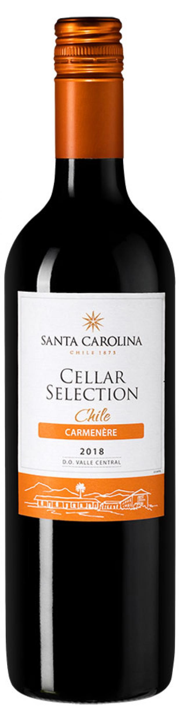 Вино Santa Carolina Cellar selection Carmenere красное полусухое Чили, 0,75 л